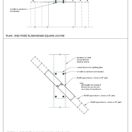 Technical | RL 300 Square Louvre - LouvreTec Melbourne